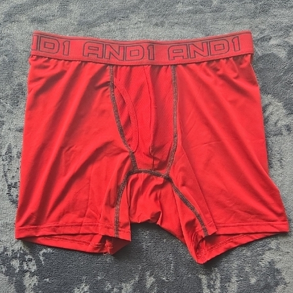 And1 Red Athletic Boxer Briefs - Picture 1 of 5